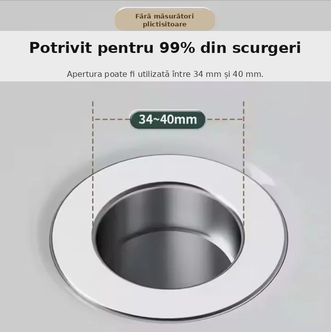 Sita Pop-Up din Inox – Scapă de scurgeri înfundate